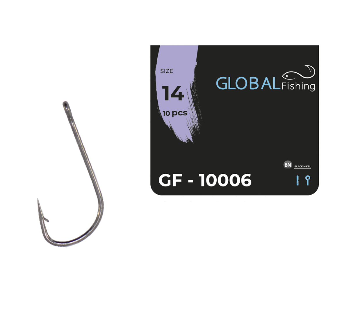 Крючок Global Fishing GF-10006 №14 (1646887711) Крючок Global Fishing GF-10006 №14 (1646887711)