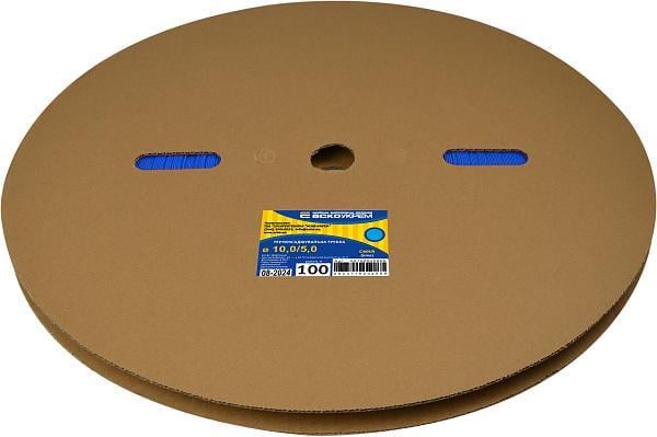 Трубка термоусадочная АСКО-УКРЕМ 10/5 мм 100 м Синий (28685231)