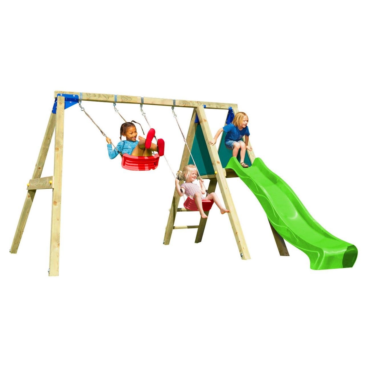 Детские качели с горкой KBT Blue Rabbit DECKSWING Зеленый (10163527)