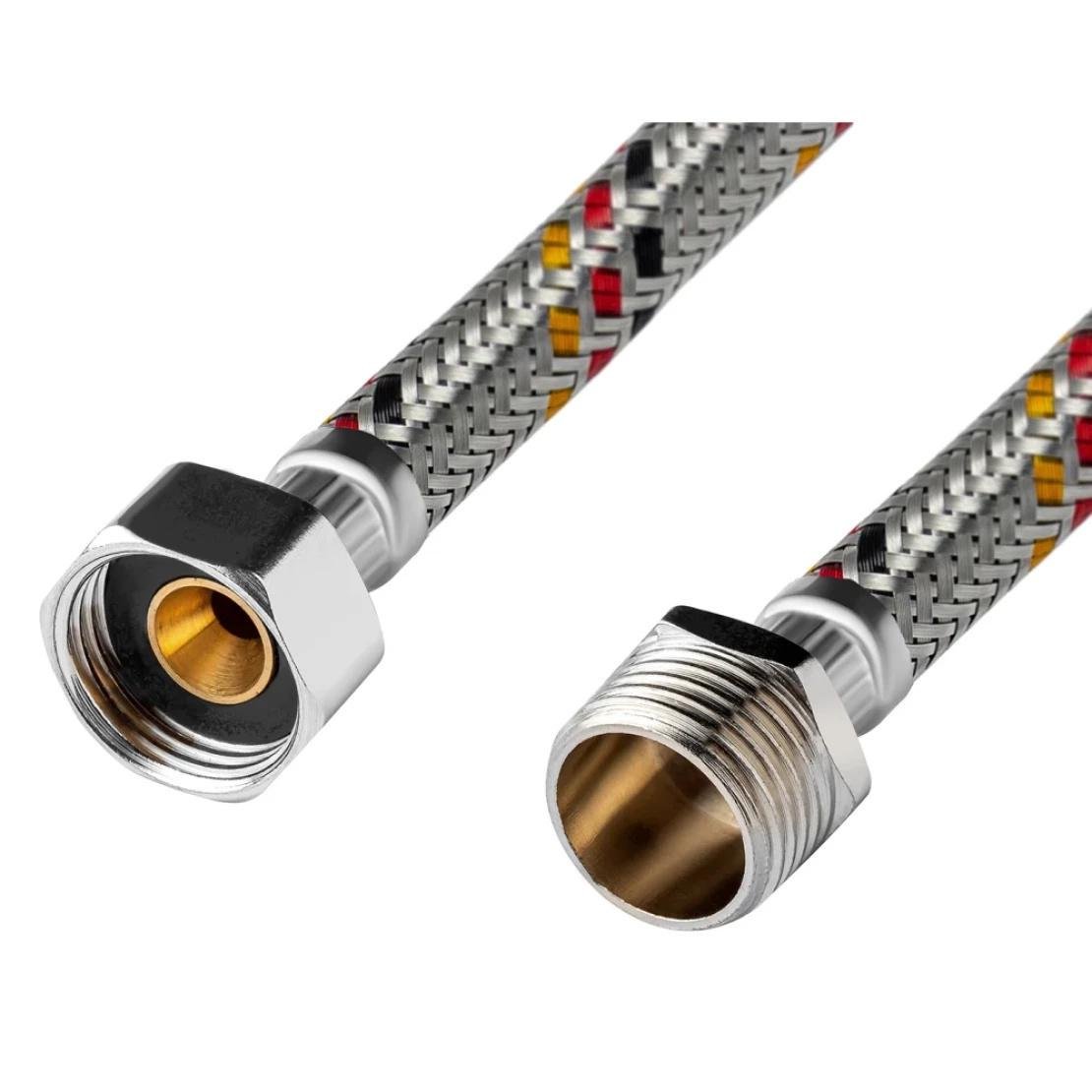 Подводка для подключения воды Kroner KRP гибкая в оплетке из нержавеющей стали 1/2" ВЗ 100 см (CV023700) - фото 2 Подводка для подключения воды Kroner KRP гибкая в оплетке из нержавеющей стали 1/2" ВЗ 100 см (CV023700) - фото 2