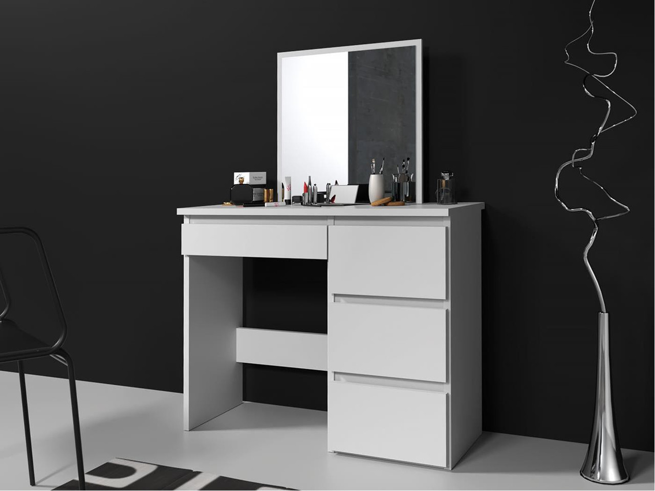 Туалетный столик c зеркалом Homart Белый (9286) - фото 2 Туалетный столик c зеркалом Homart Белый (9286) - фото 2