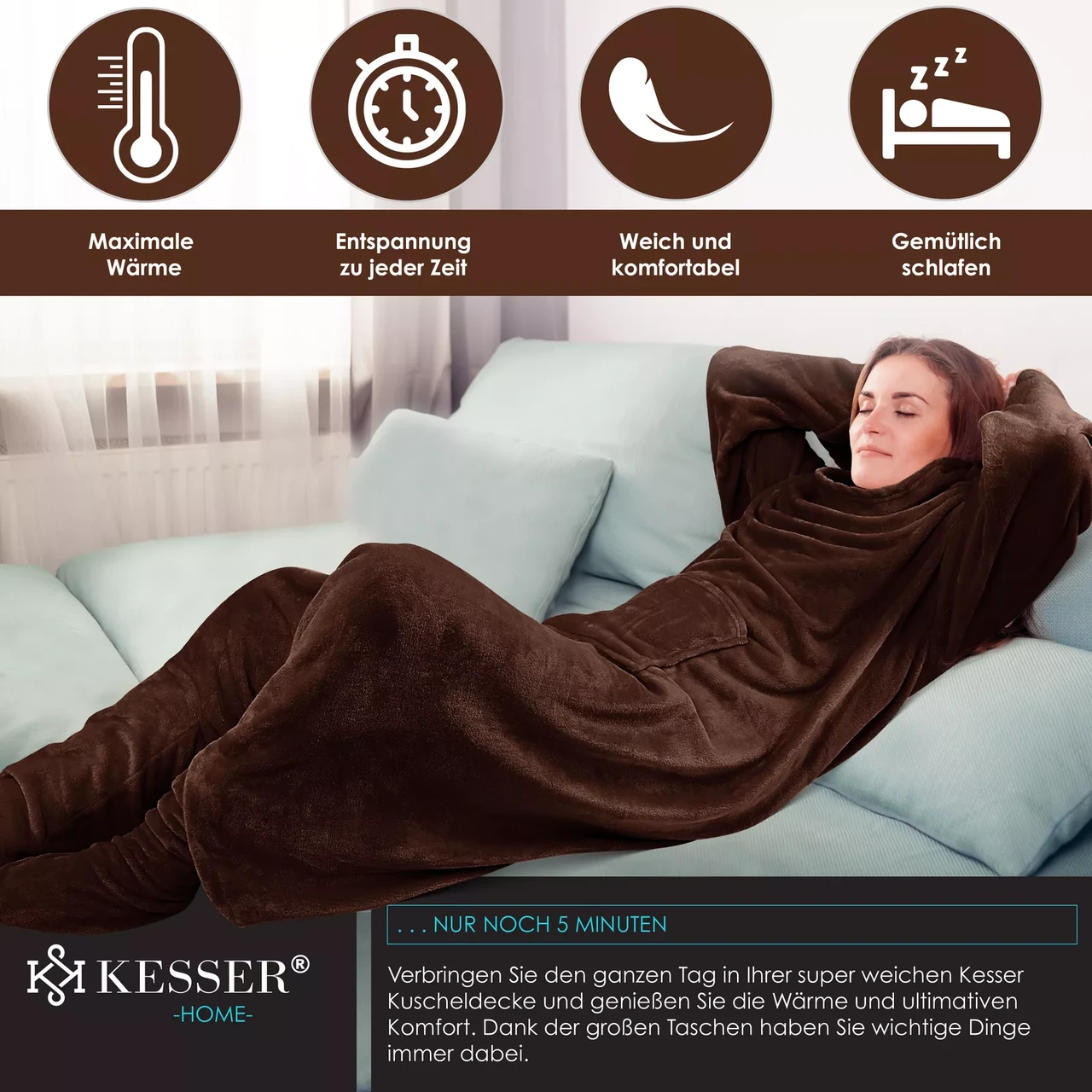 Ковдра-плед KESSER 200x140 см (225262457139br-200x140) - фото 5 Ковдра-плед KESSER 200x140 см (225262457139br-200x140) - фото 5