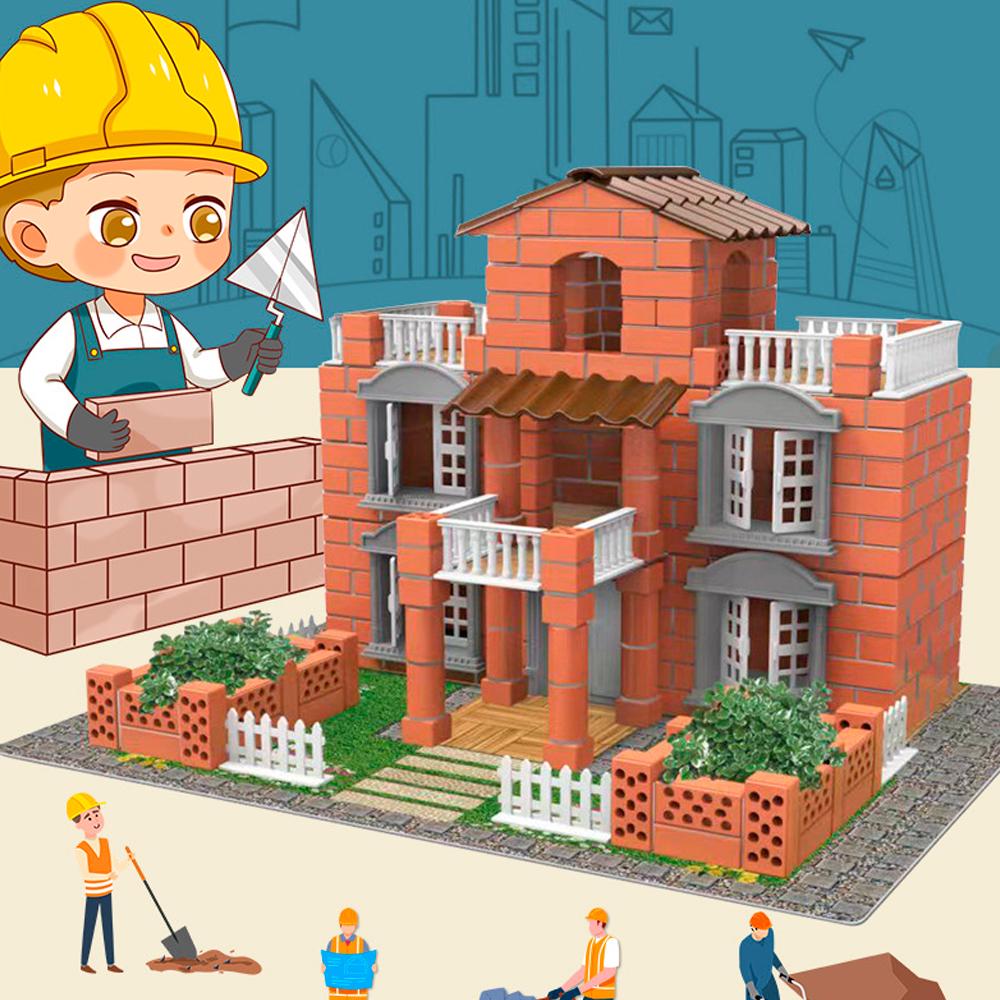Конструктор для строительства дома из миниатюрного кирпича (1014-933-00)