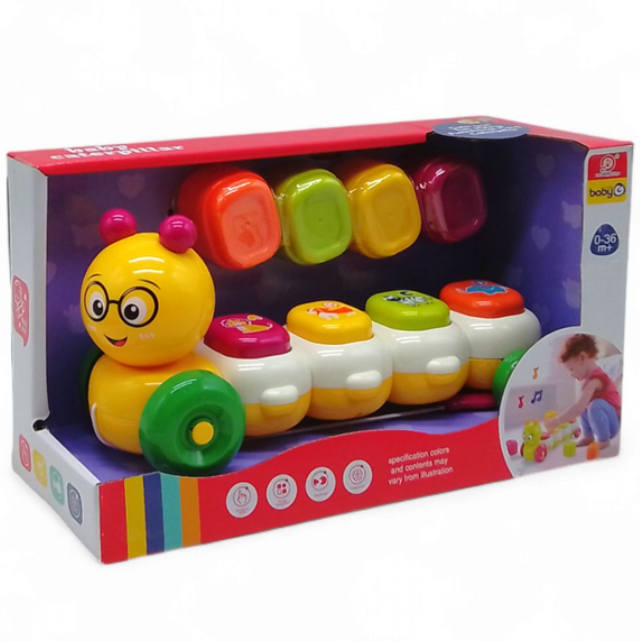 Каталочка дитяча Гусениця 898-2022 з підсвічуванням і звуком