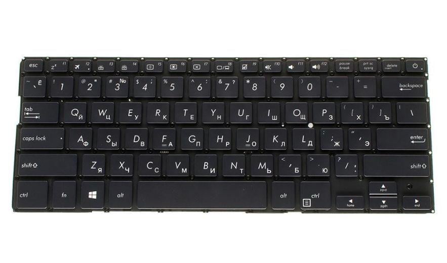Клавиатура для ноутбука Asus UX331 series rus без фрейма/подсветки клавиш Black (169203) Клавиатура для ноутбука Asus UX331 series rus без фрейма/подсветки клавиш Black (169203)