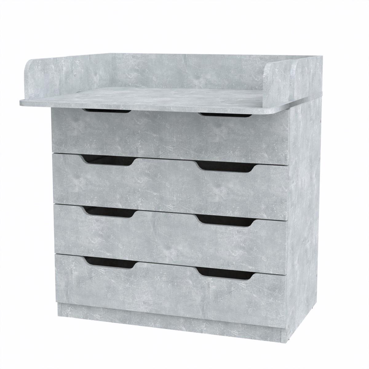 Комод пеленальний Компаніт 100х45х166 см Бетон (16989)