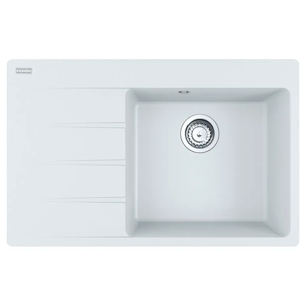 Мойка кухонная с крылом Franke Centro CNG 611-78 TL прямоугольная фрагранит 780х500 мм White (114.0630.465)