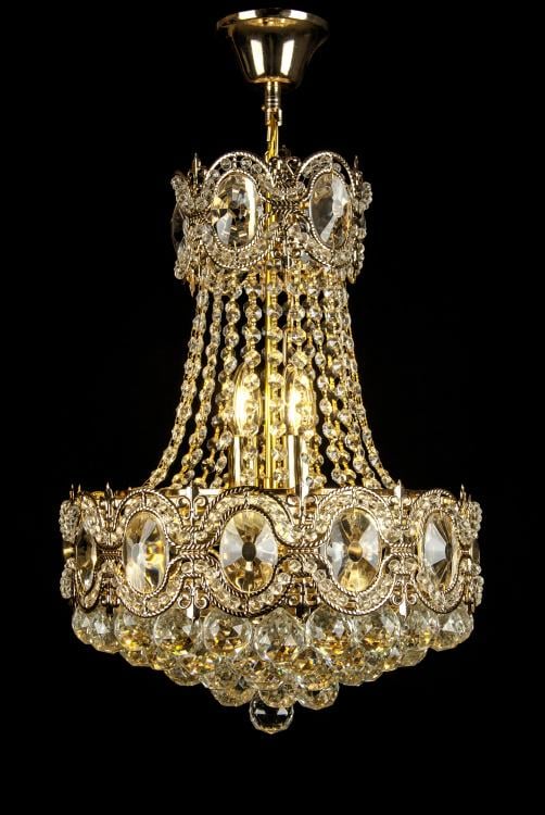 Хрустальная люстра L1010/5 FGD/DLIVE Золото/Белый (AN000727)