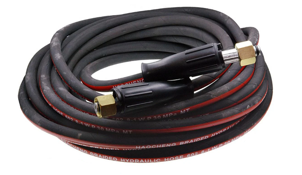 Шланг высокого давления автомойки 16 м d14 резьба М22/М22 20MPa/200 bar Черный