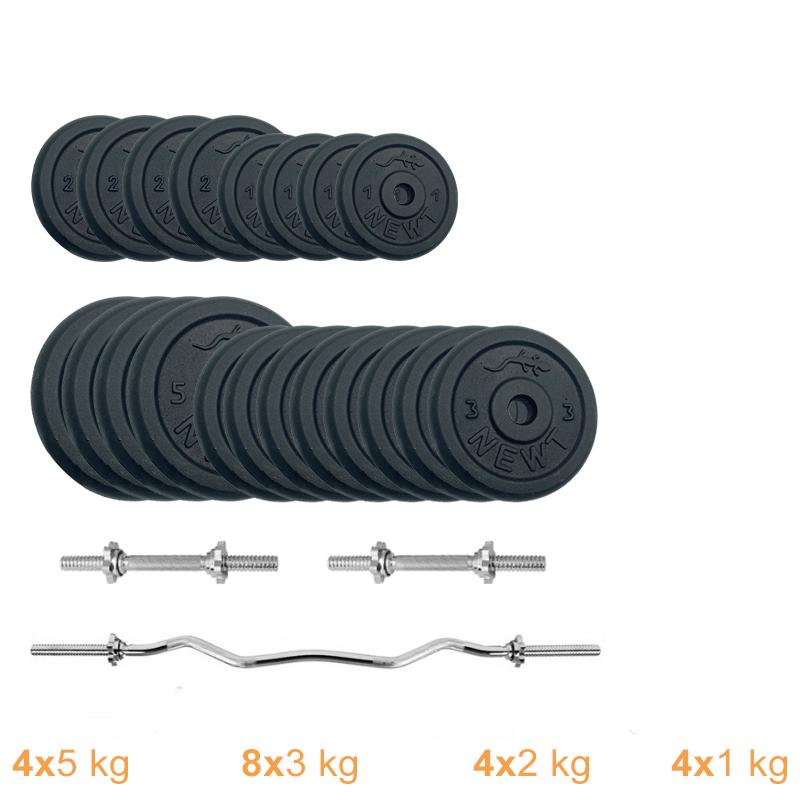 Набор штанг с гантелями Newt Gym Set-W Home 65 кг (NE-M-W-SET-65) - фото 2