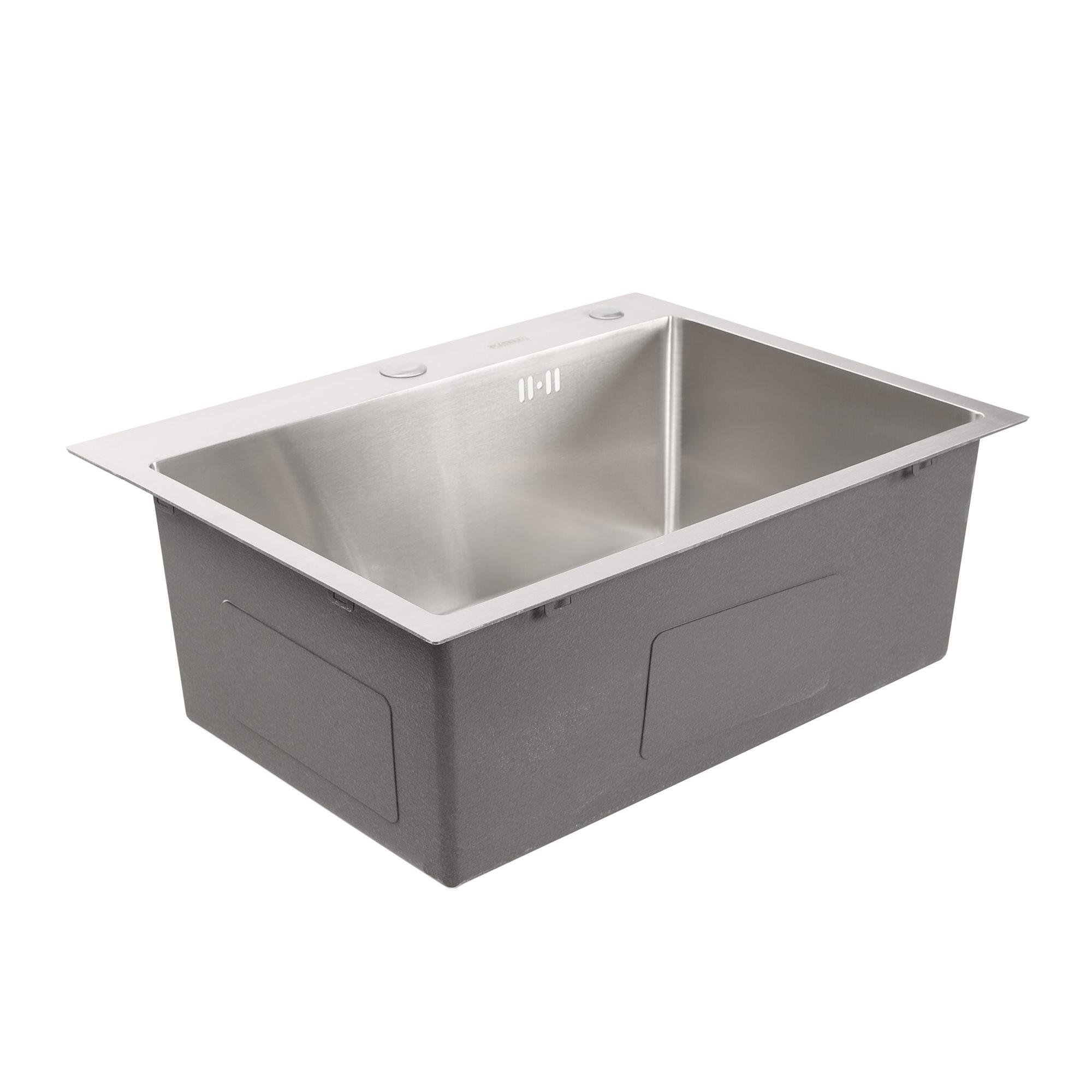 Мийка кухонна Valeso Handmade 600х450х220 мм товщина 3,0/1,5 мм/дозатор - фото 3