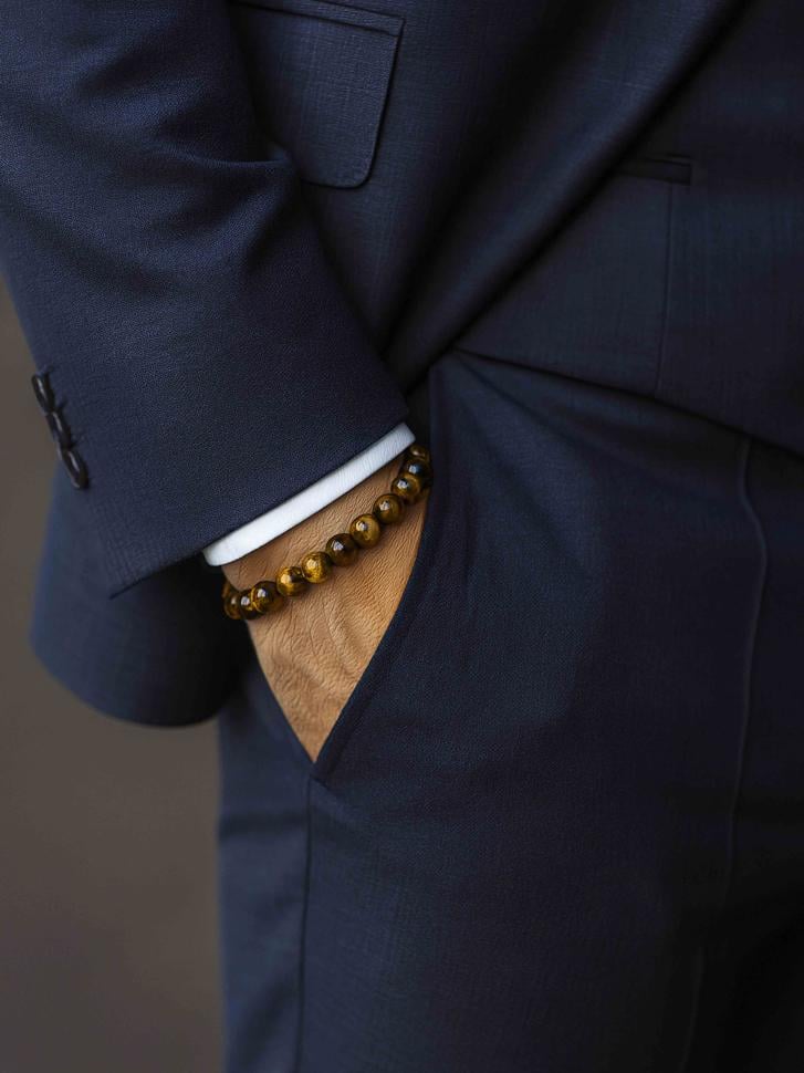 Браслет мужской из тигрового глаза (5007)