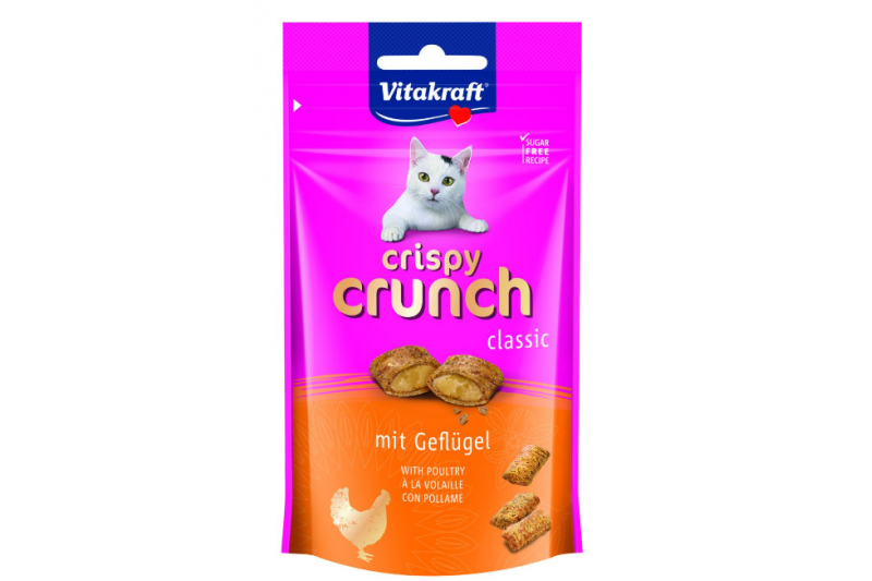 Ласощі для кішок Vitakraft Crispy Crunch подушки м'ясо птахів 60 г (28814)