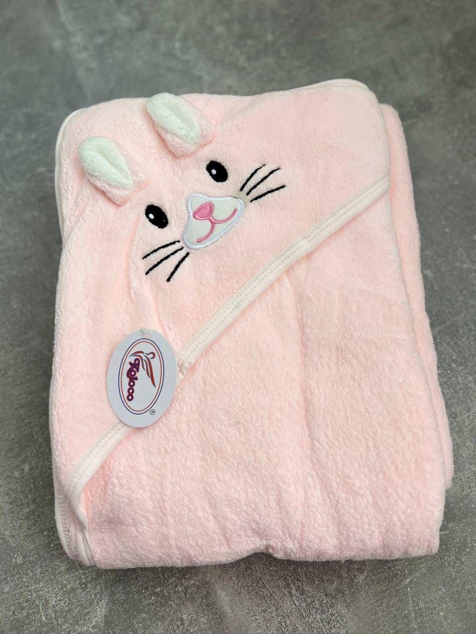 Рушник дитячий для купання Куток до 6 років з мікрофібри Рожевий (К8000-4)