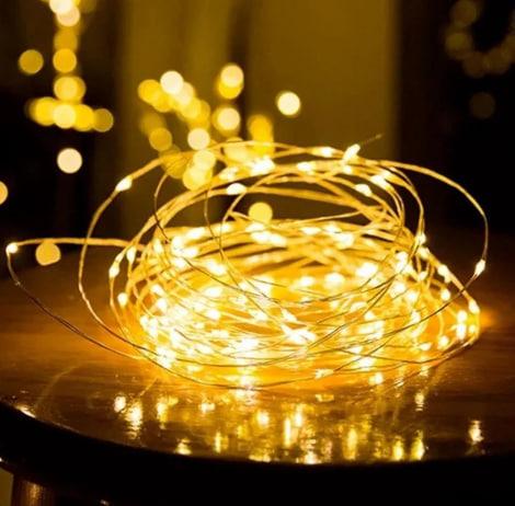 Гирлянда на батарейках Oscar Капля росы 5 м Теплый белый (20717097)