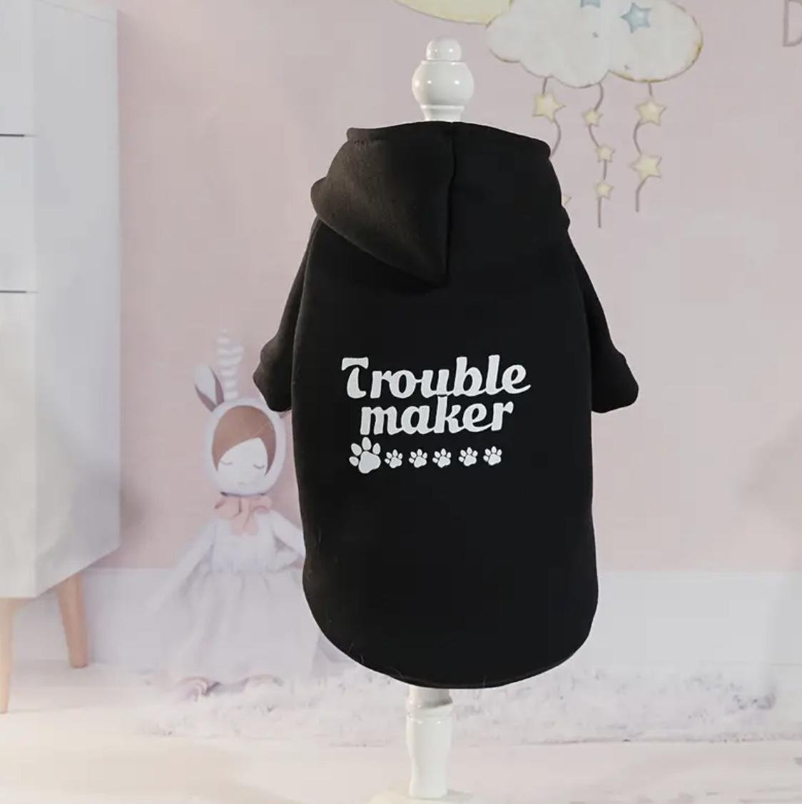 Толстовка для собак і кішок Trouble Maker XS Black (4543534534)