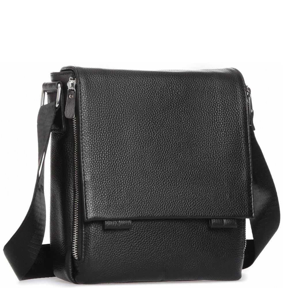 Чоловіча сумка-месенджер зі шкіри Tiding Bag A25F-8877A Чорний (2656558903)