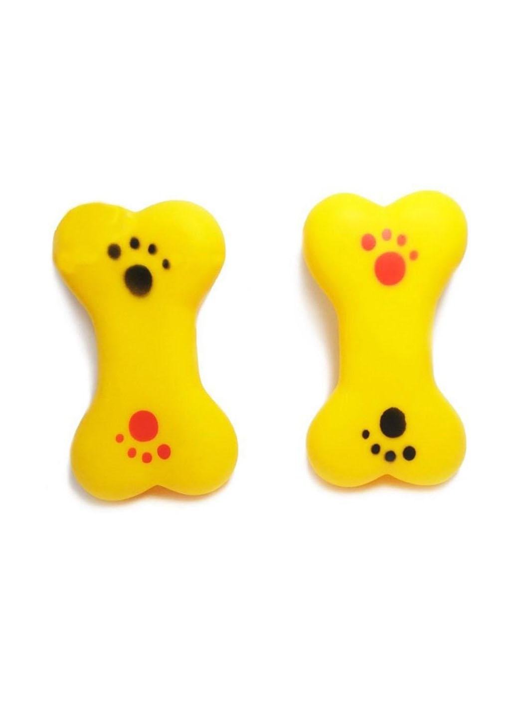Игрушка в форме косточки Idea для животных со встроенной пищалкой при сжатии 9х5х1 см Желтый (66985SP) - фото 3 Игрушка в форме косточки Idea для животных со встроенной пищалкой при сжатии 9х5х1 см Желтый (66985SP) - фото 3