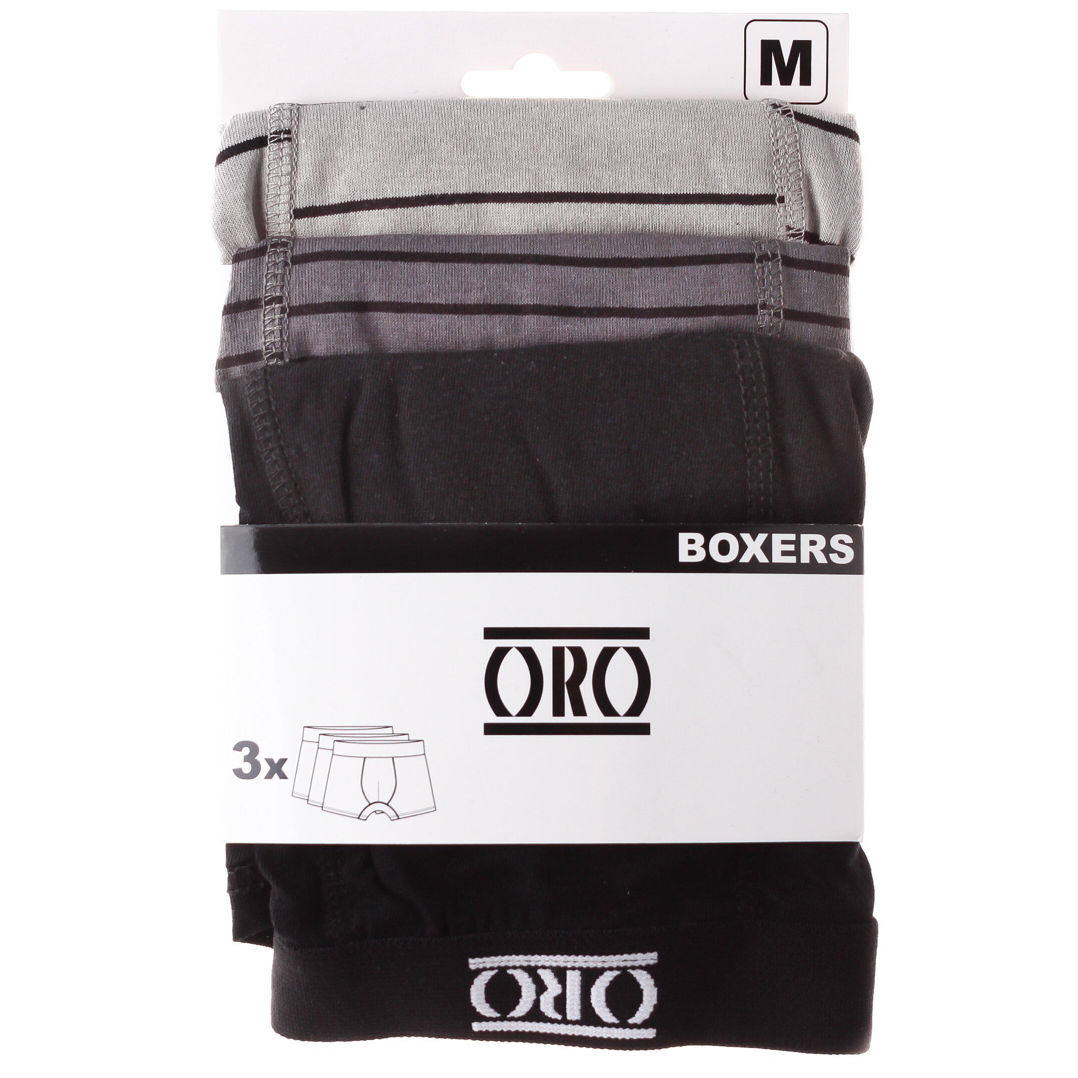 Трусы-боксеры Oro Men's Boxer 3-pack M Black/Gray (30893113-1)