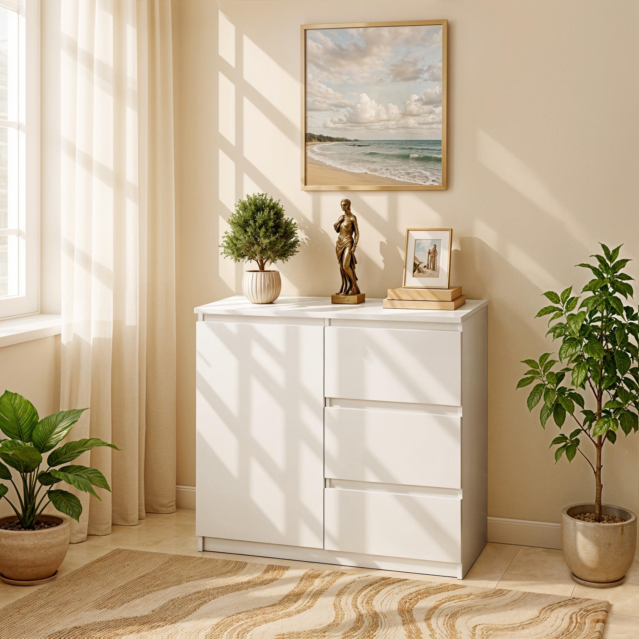 Комод Gold 750х370х750 мм Белый Комод Gold 750х370х750 мм Белый