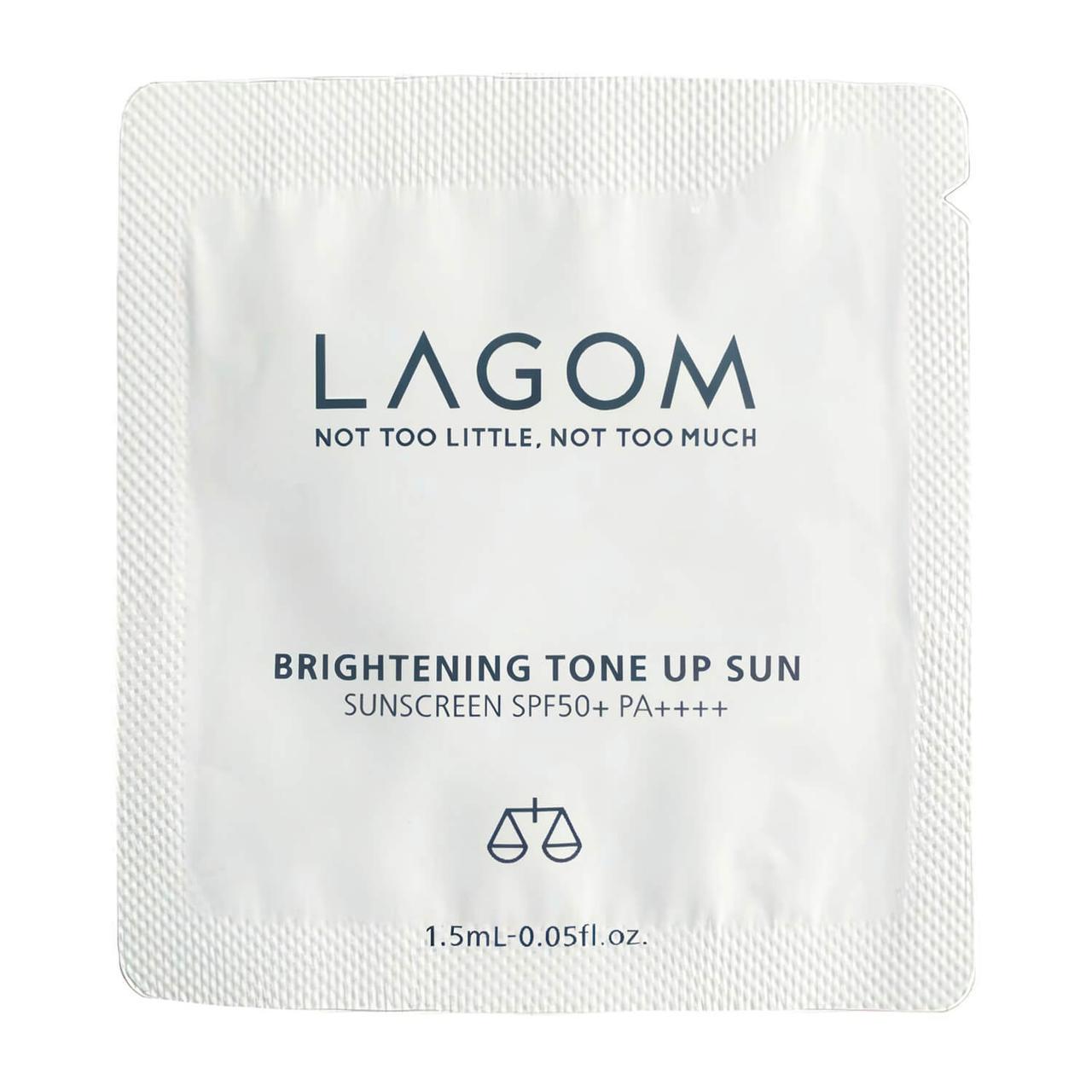 Крем для обличчя сонцезахисний освітлюючий Lagom Brightening Tone Up Sun SPF50+ PA++++ з вирівнюючим ефектом (2430139051)