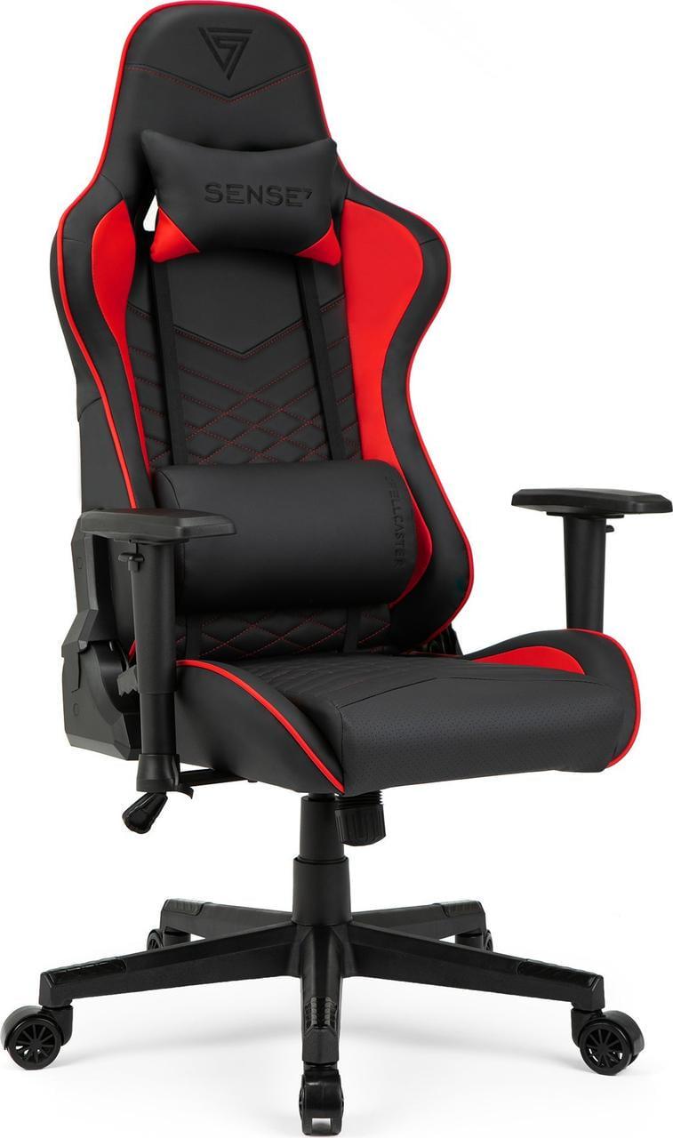 Комп'ютерне крісло для геймера Sense7 Spellcaster Black/Red (323566)