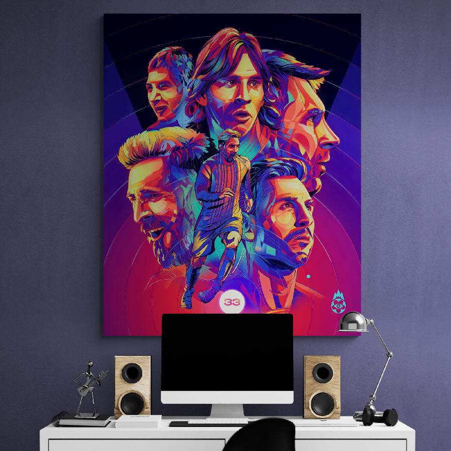 Картина на холсте Лионель Месси HolstPrint 60х90 см