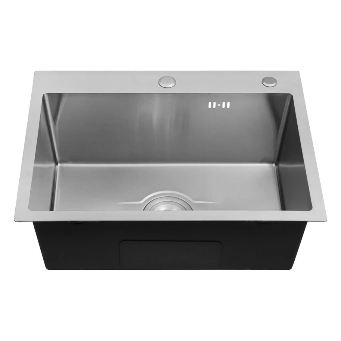 Мийка для кухні Kroner KRP Derby 5843HM Brush 2,5/0,5 мм з нержавіючої сталі (CV027235) - фото 4 Мийка для кухні Kroner KRP Derby 5843HM Brush 2,5/0,5 мм з нержавіючої сталі (CV027235) - фото 4