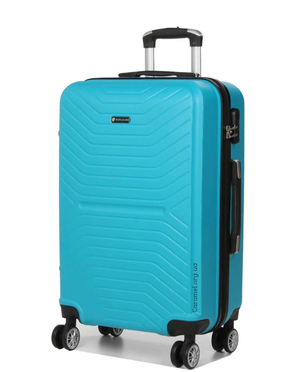 Чемодан Франция средняя Worldline M 66х43х27 см 65 л 3,4 кг Синий (625)