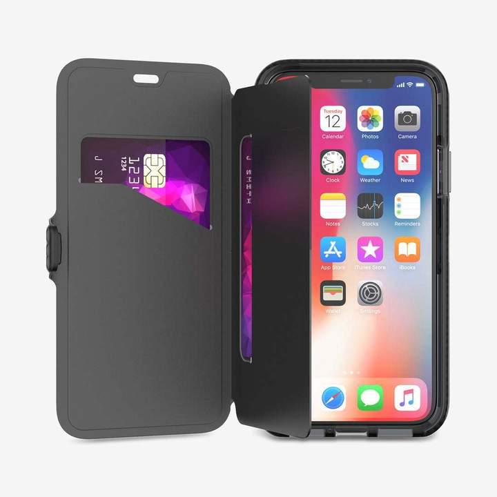 Противоударный чехол Evo Wallet IP книжка tech21 для Apple iPhone X/XS Black (11015704) - фото 6