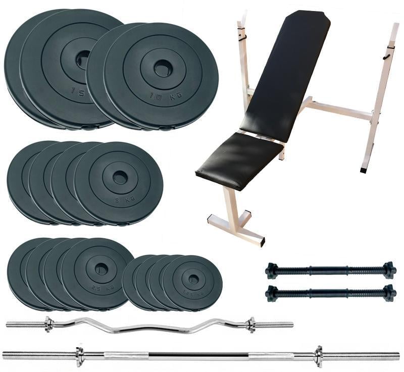 Лава для жима с набором штанг и гантелей Newt Gym Set Pro 100 кг (NE-SKM-PL-SET-100) - фото 1