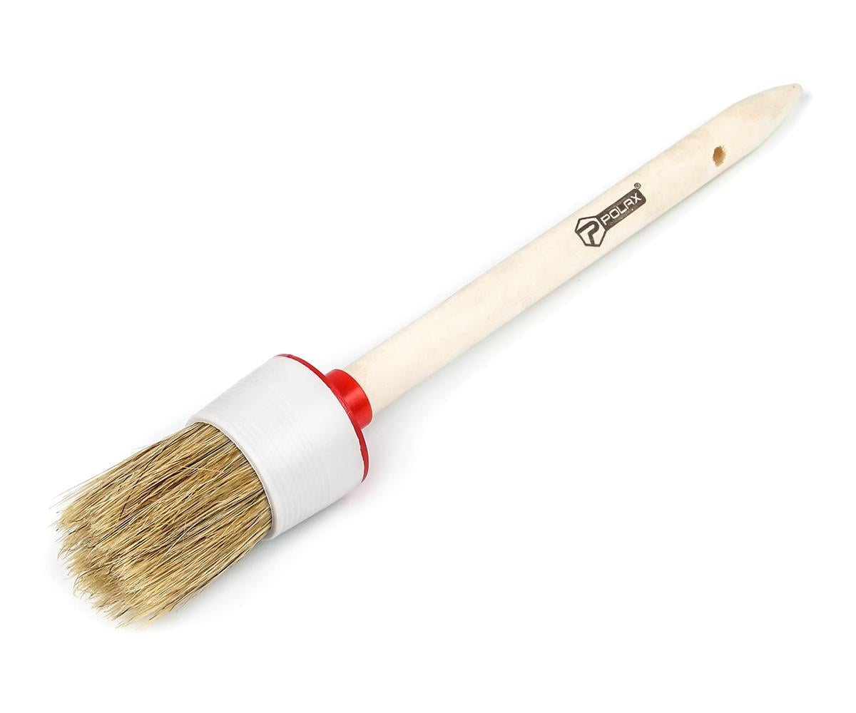 Пензель малярний Polax кругла дерев'яна ручка Стандарт №8 35 мм (08-004)
