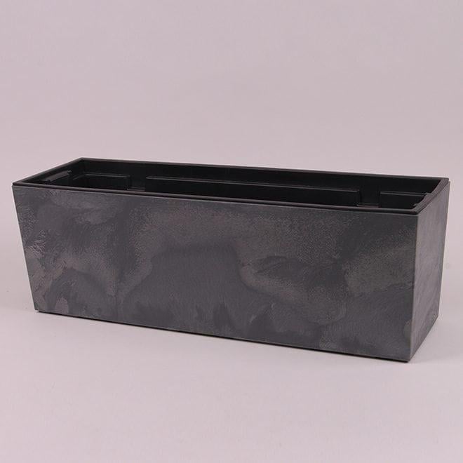 Горшок пластмассовый Flora Urbi Case Beton Effect с вкладом 58 см Маренго (92148) Горшок пластмассовый Flora Urbi Case Beton Effect с вкладом 58 см Маренго (92148)