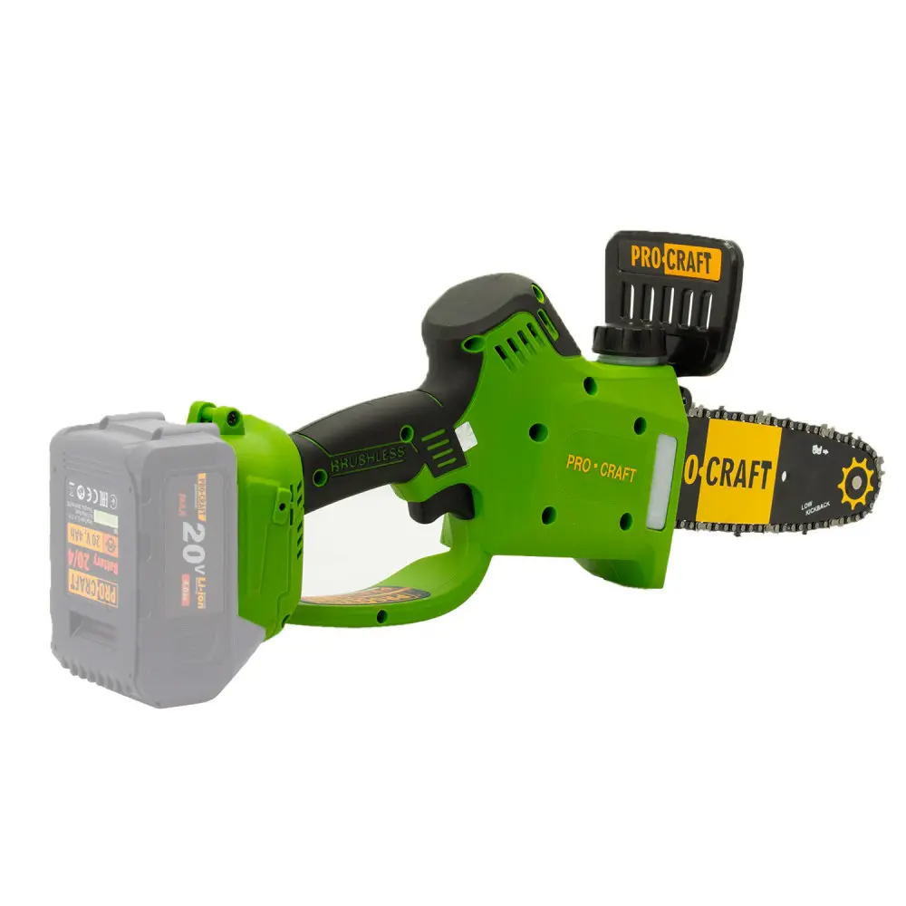 Пила бесщеточная аккумуляторная ProCraft PKA20 без аккумулятора и без зарядного устройства с защитным кожухом - фото 4 Пила бесщеточная аккумуляторная ProCraft PKA20 без аккумулятора и без зарядного устройства с защитным кожухом - фото 4