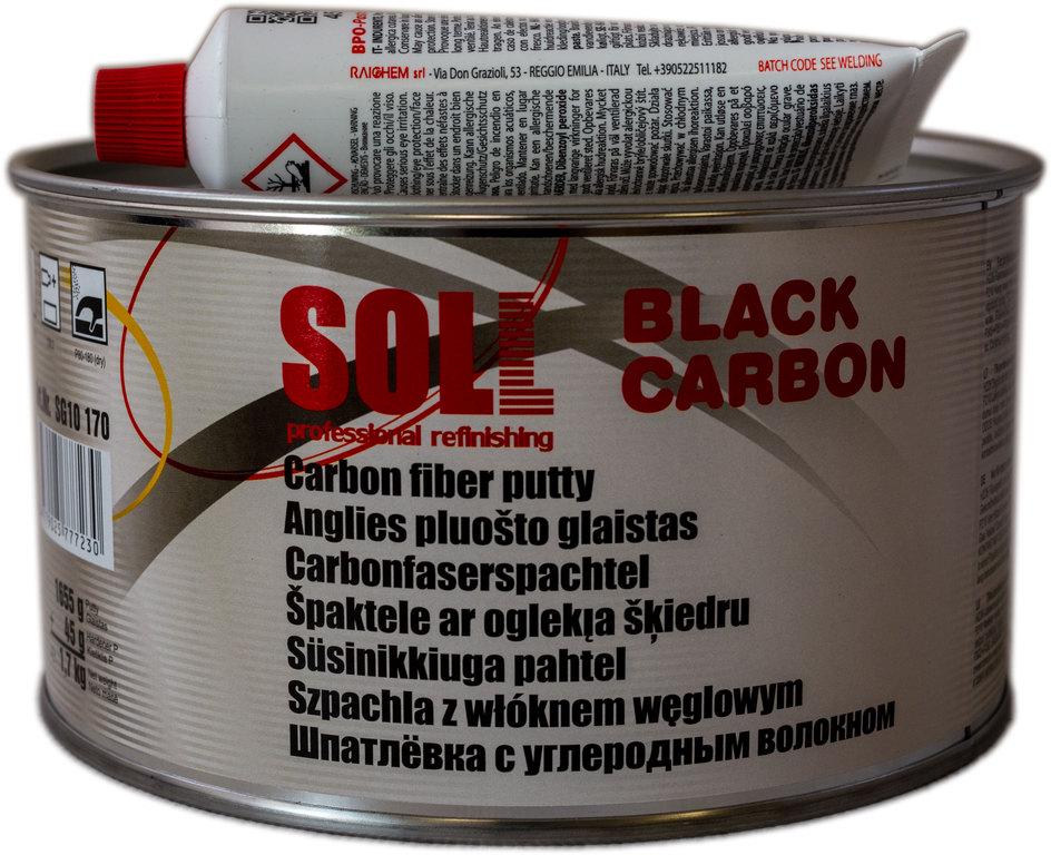 Шпаклевка с углеволокном SOLL 1,7 кг Black Carbon (000033221)