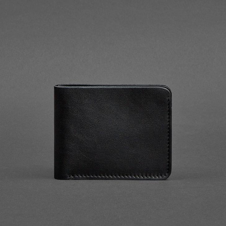 Портмоне мужское кожаное 4.1 4 кармана Черный (A-026122)