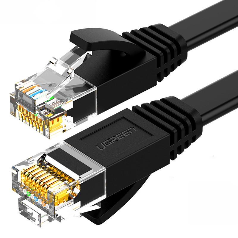 Кабель Ugreen 1000 Мбит/с Ethernet RJ45 Cat 6 плоский сетевой (50177) - фото 1