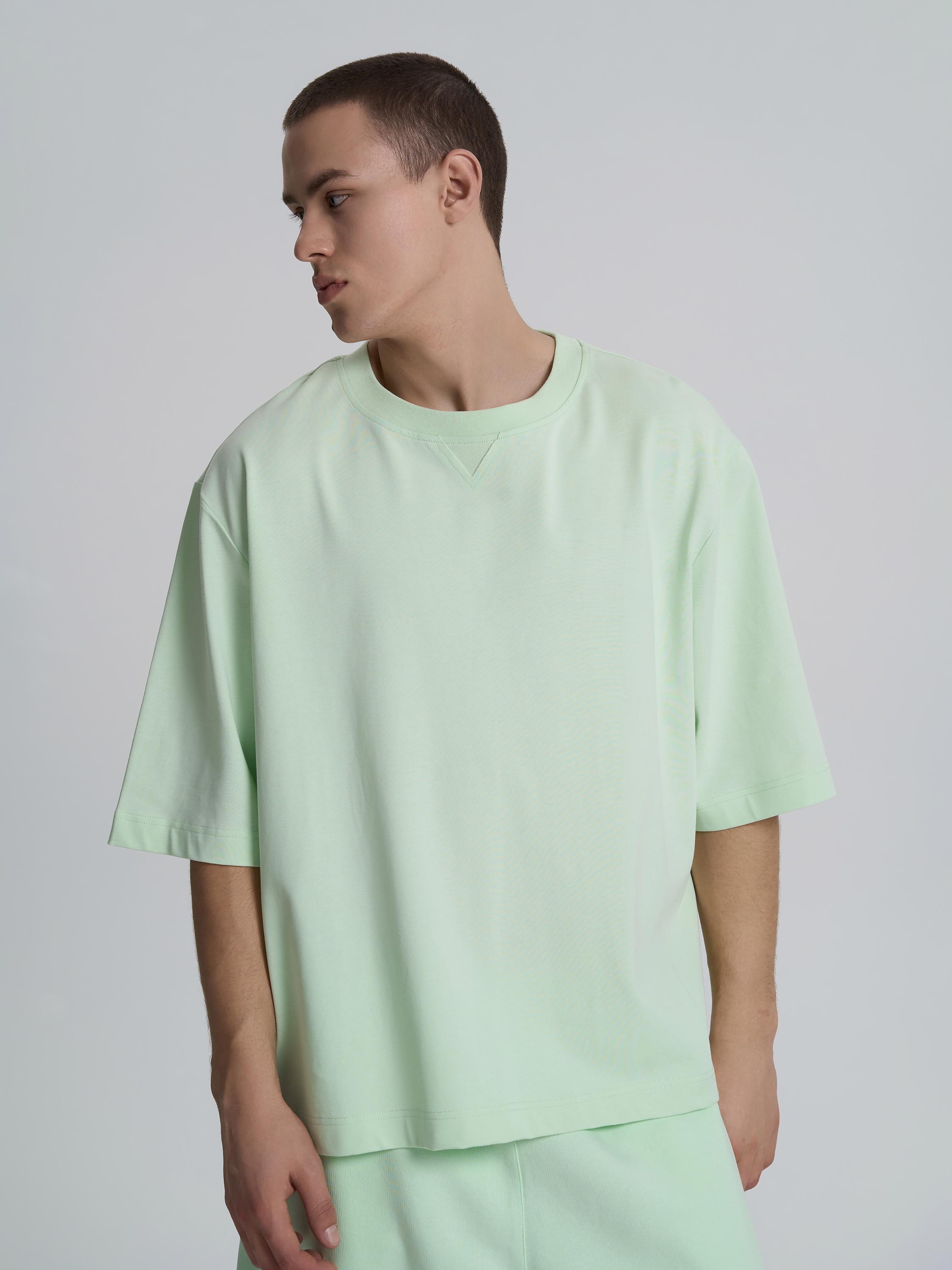 Футболка мужская с декоративной строчкой ROZA 240652 S Светло-зеленый (4824005723018) - фото 1 Футболка мужская с декоративной строчкой ROZA 240652 S Светло-зеленый (4824005723018) - фото 1