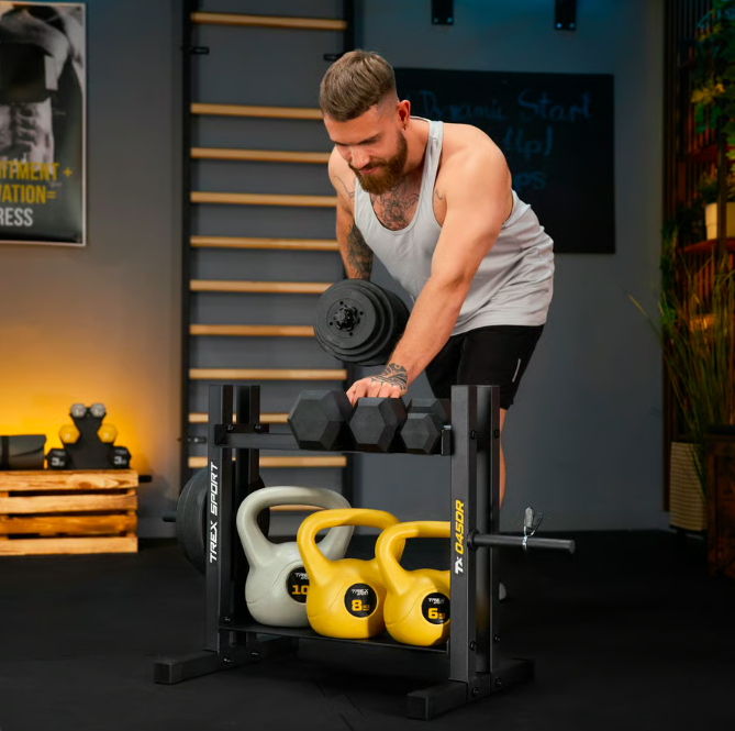 Стійка 2-рівнева TREX Sport TX-045DR для гантелей/дисків/гирь (5092) - фото 9