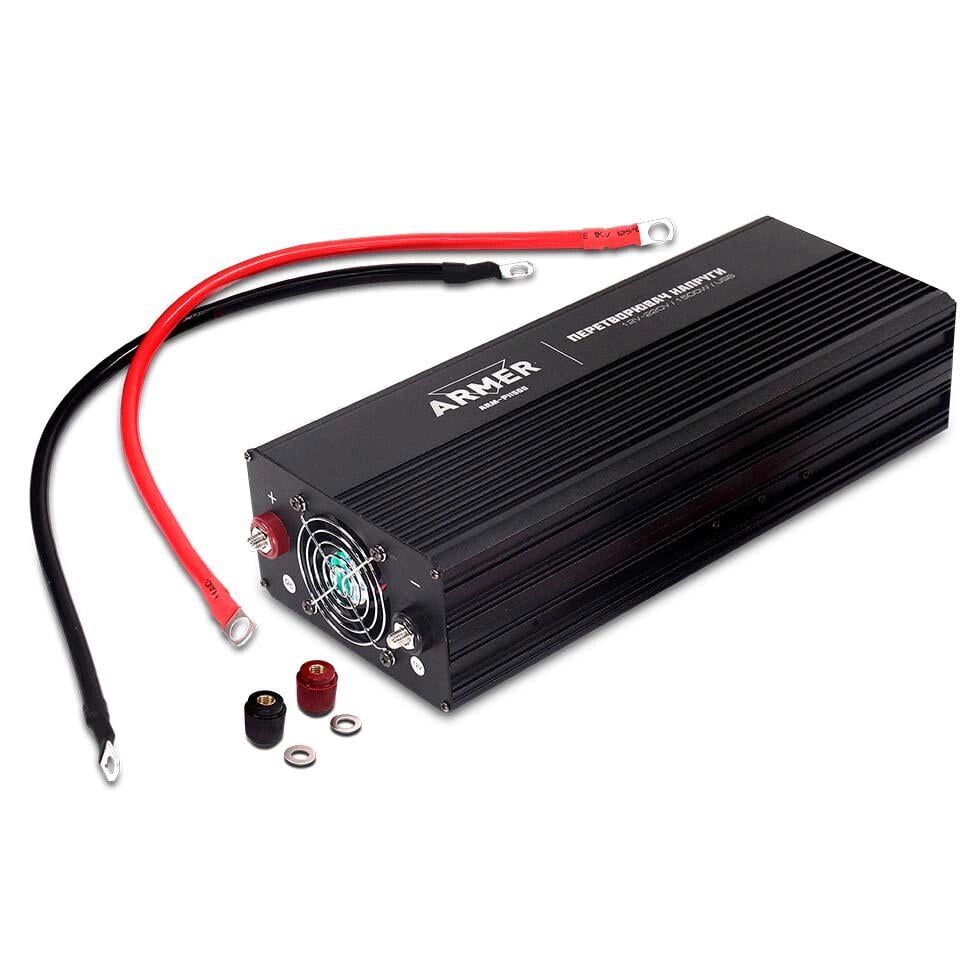 Автомобільний інвертор ARMER 12V-220V/1500W/USB модифікована хвиля (ARM-PI1500)