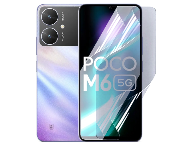Противоударная гидрогелевая пленка Hydrogel Film для Xiaomi Poco M6 5G, Transparent