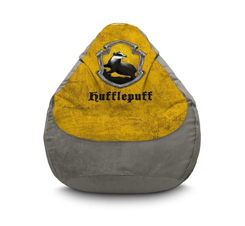Кресло мешок iPuff Harry Potter Hufflepuff Флок XXXL 100х135 см Серый