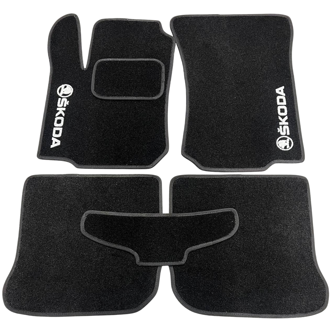Килимки в салон ворсові для Skoda Octavia A4 Tour 1996-2010 5 шт. Чорний (27327042)