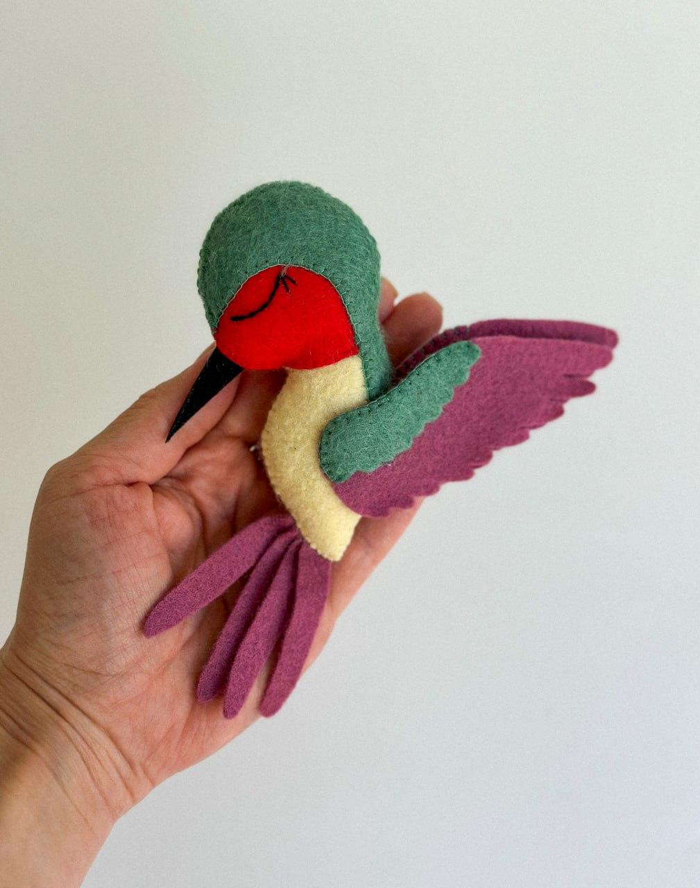 Мягкая игрушка фетровая колибри ручная работа (29472373) - фото 2 Мягкая игрушка фетровая колибри ручная работа (29472373) - фото 2