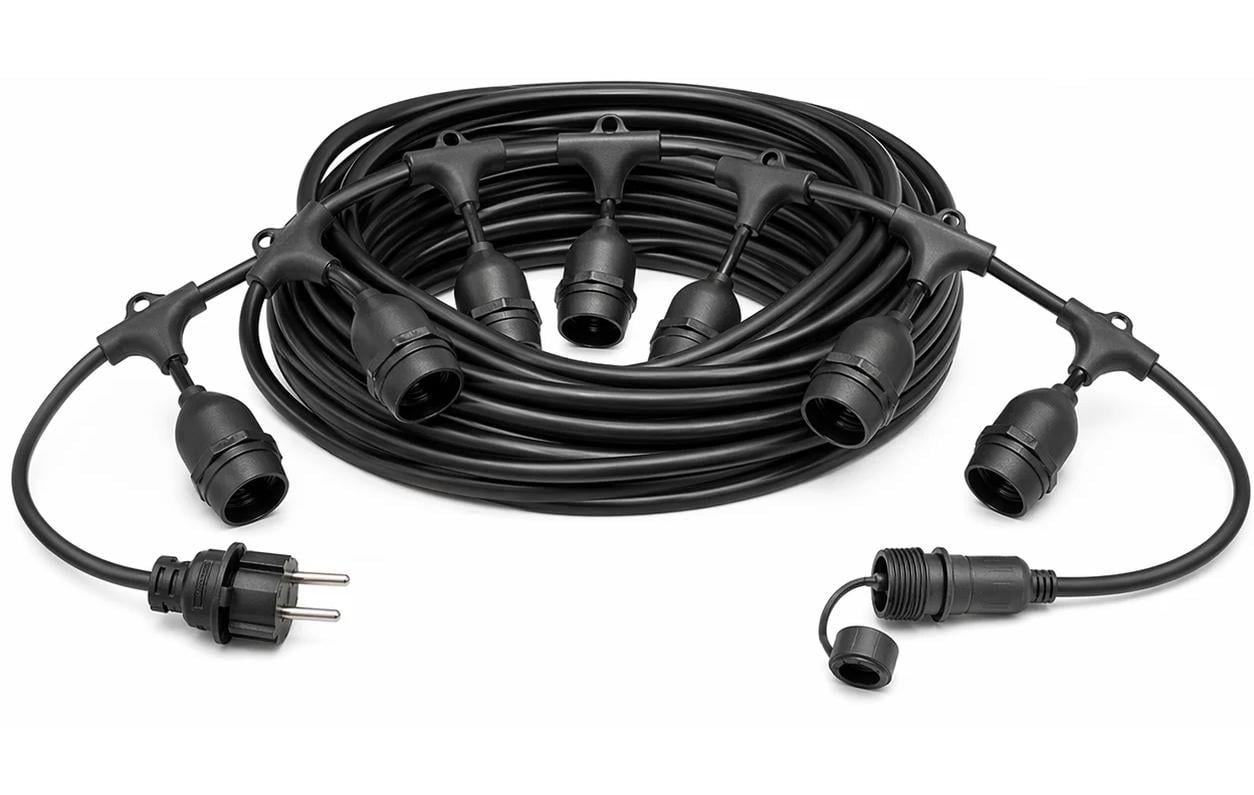 Гірлянда вулична ретро ETRON 1-ESP-2105 IP65 50 патронів 25 м Чорний (2002)