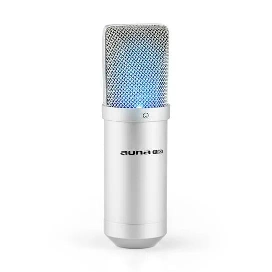 Микрофон конденсаторный Auna MIC-900S-LED USB (10028787)