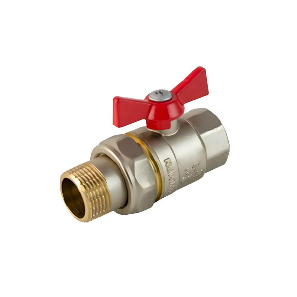 Кран шаровый Еко PN32 НВ бабочка с американкой 1-1/4" (25781) Кран шаровый Еко PN32 НВ бабочка с американкой 1-1/4" (25781)