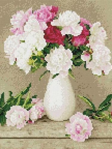 Алмазная мозаика Rainbow Art Пионы в белой вазе 30х40 см (EJ1148)