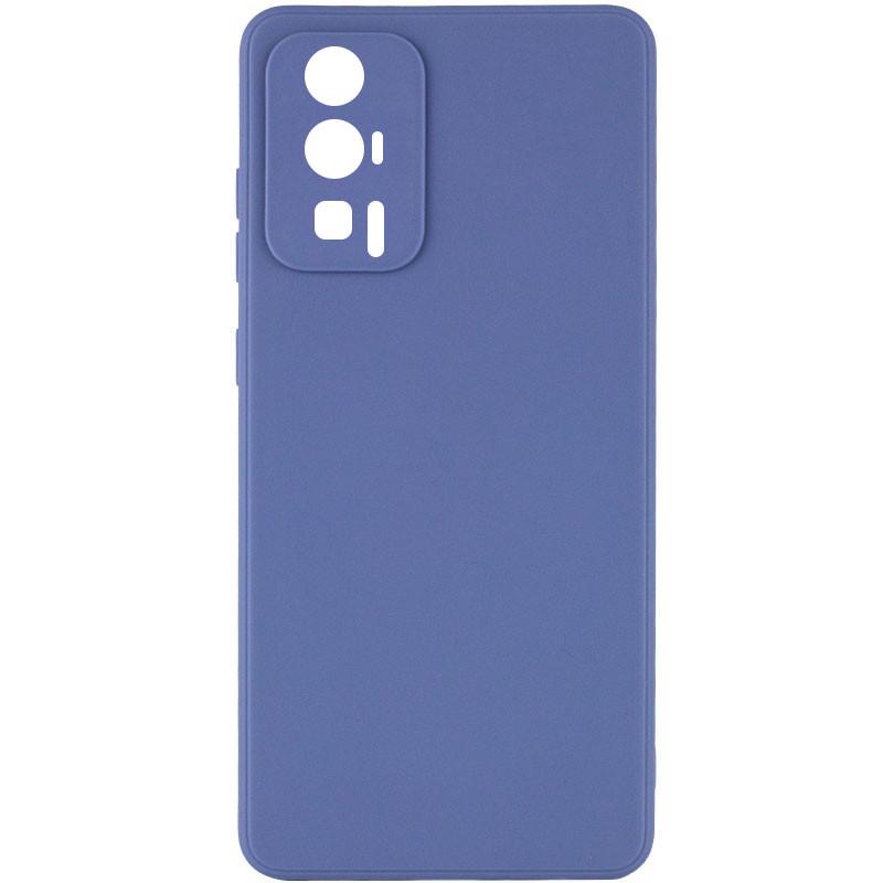 Противоударный силиконовый чехол Candy Full Camera для Xiaomi Poco F5 Pro Голубой