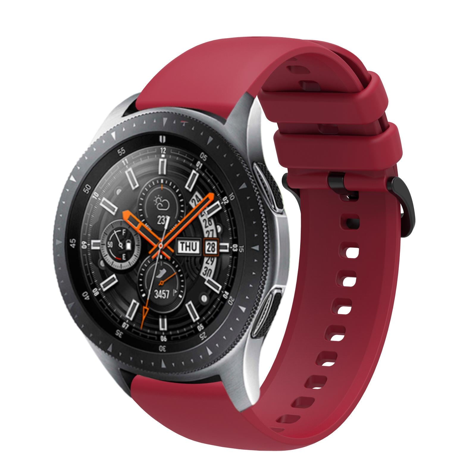 Ремешок для смарт-часов для Amazfit GTR 2 Pace Stratos/Huawei Watch GT 2/Samsung Gear S3 силиконовый 22 мм Бордовый (2674P)